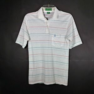 Grand Slam Polo Shirt Sz S Golf White and Stripes